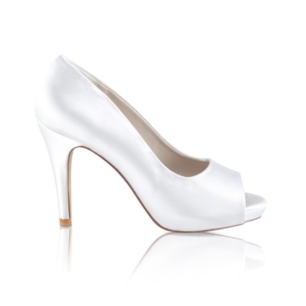 marietta ivory dyeable peep toe court shoe