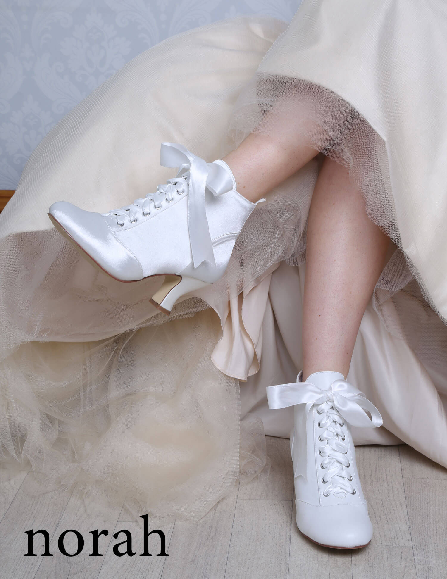 white boots for wedding dress