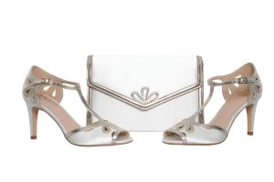 clover art deco inspired dyeable satin bridal bag