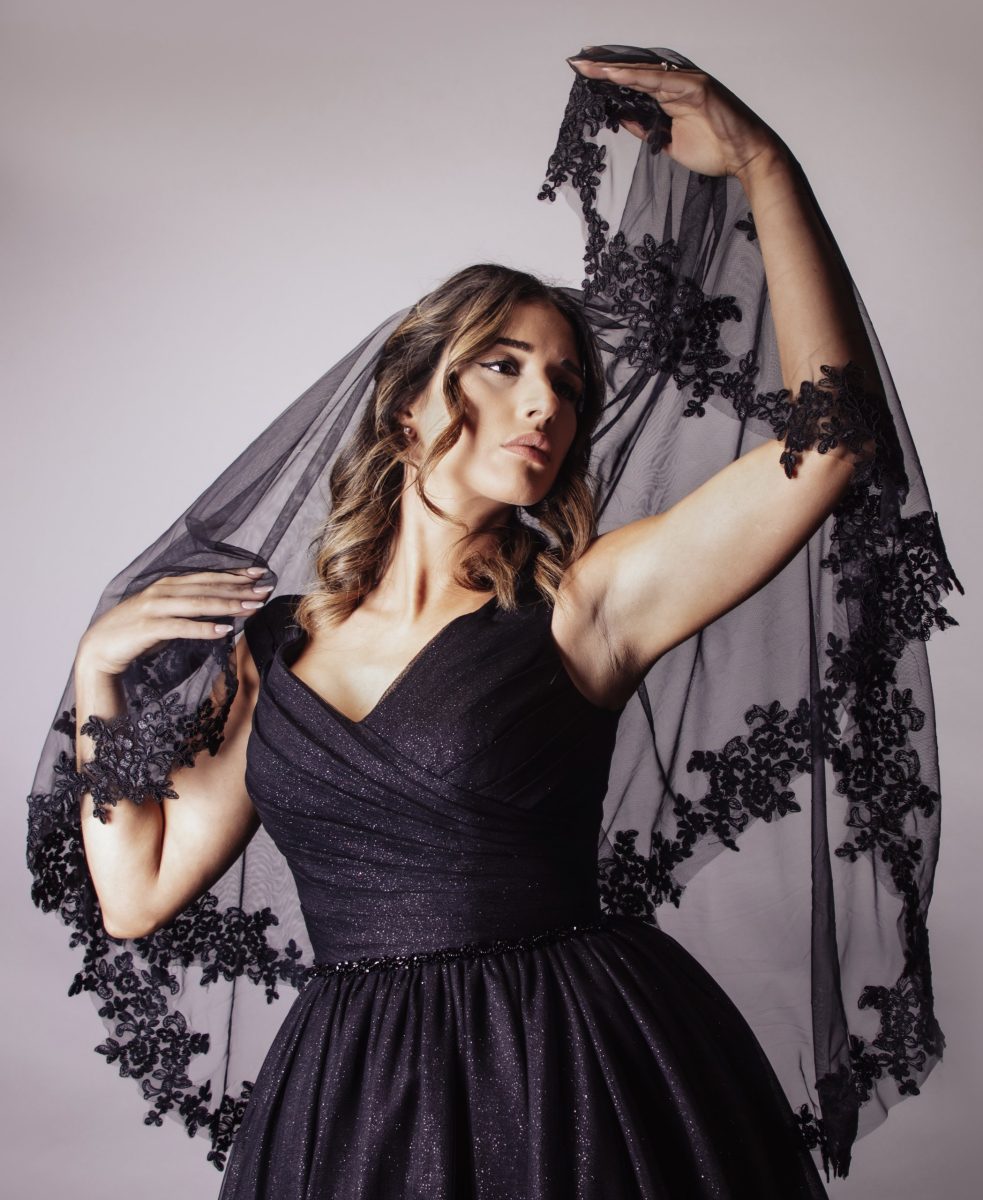 Black veildress scaled 2 | The Perfect Bridal Company