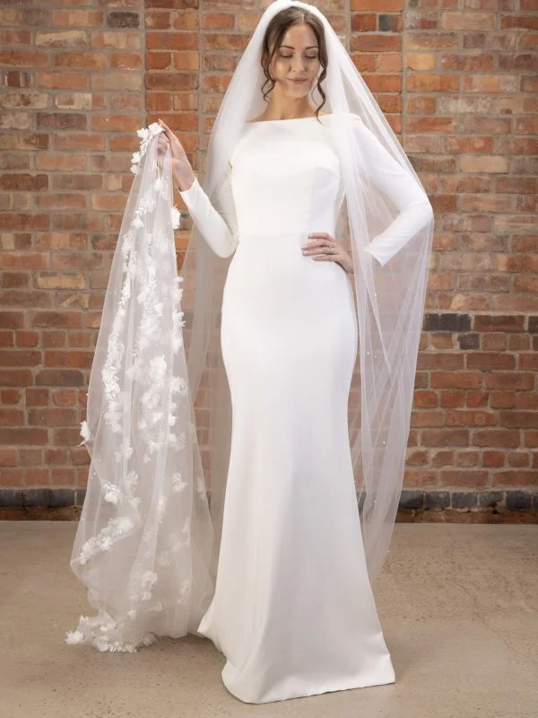 Cathedral length veil style PBV9030