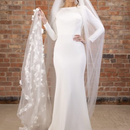 Cathedral length veil style PBV9030