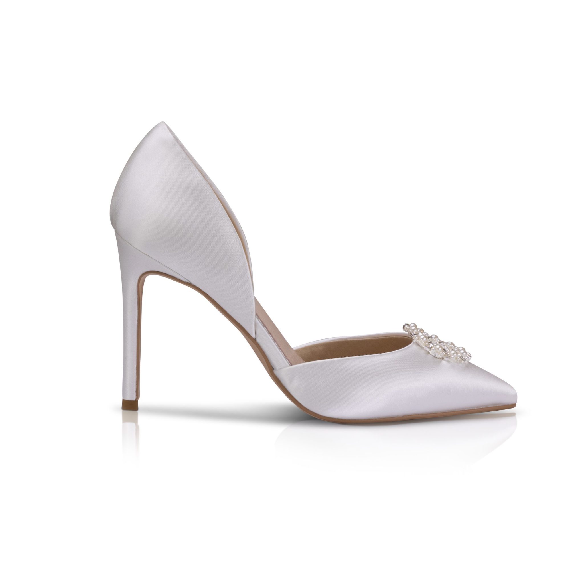 plain bridal shoes
