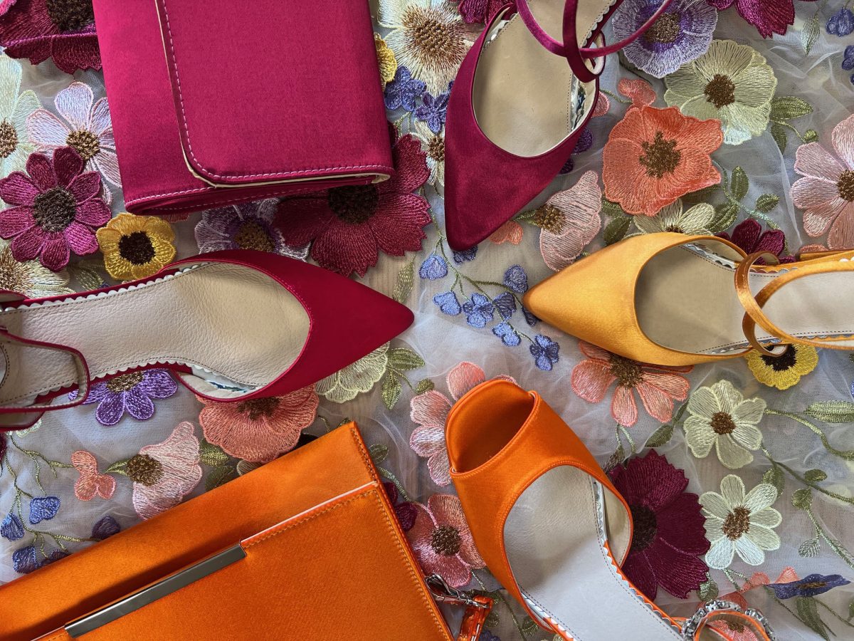 coloured bridal shoes
